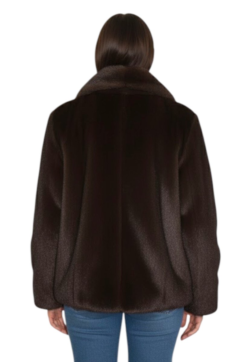 giacca corta a collo aperto - 041 fondente/dark brown - 10Decimi