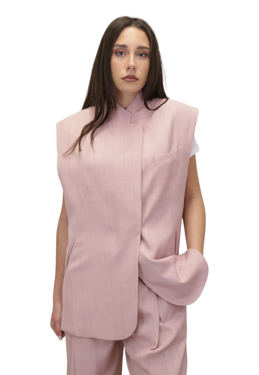 GILET OVER SIZE - 423 ROSE DUST - 10Decimi