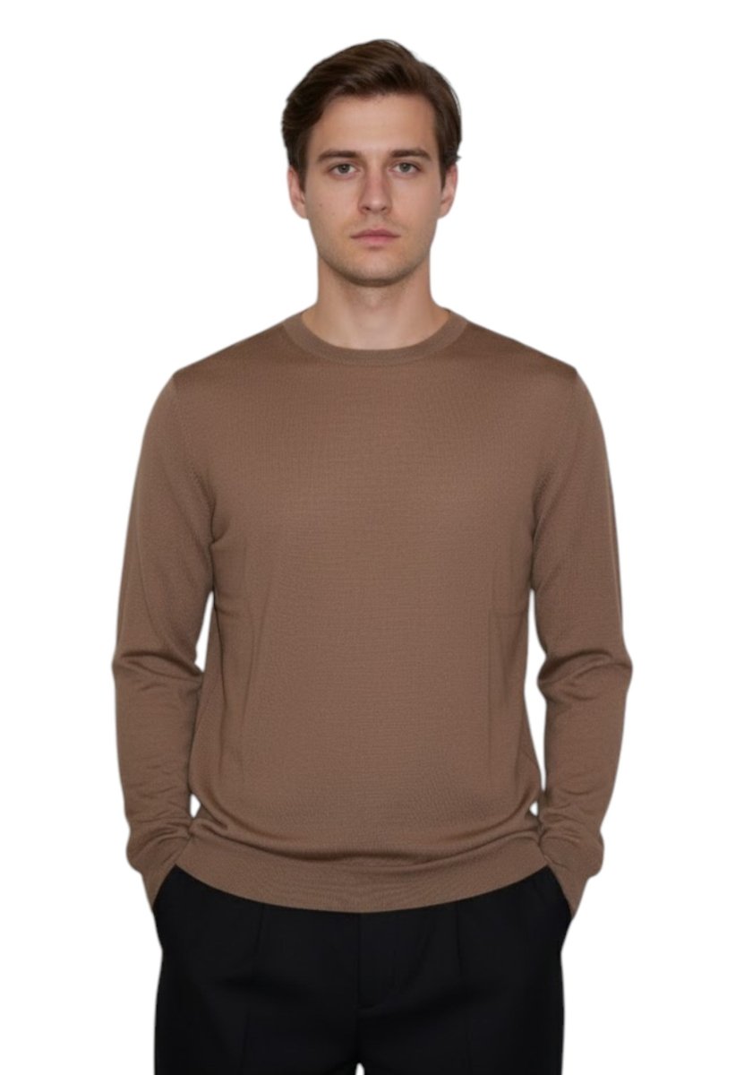 girocollo basico rasato calato - 106 toffè - 10Decimi