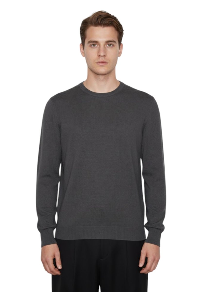 girocollo basico rasato calato - 206 grigio - 10Decimi