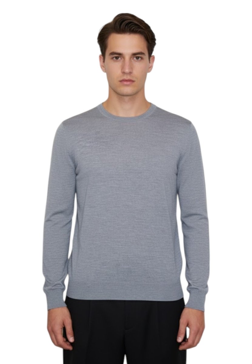 girocollo basico rasato calato - 217 grigio - 10Decimi