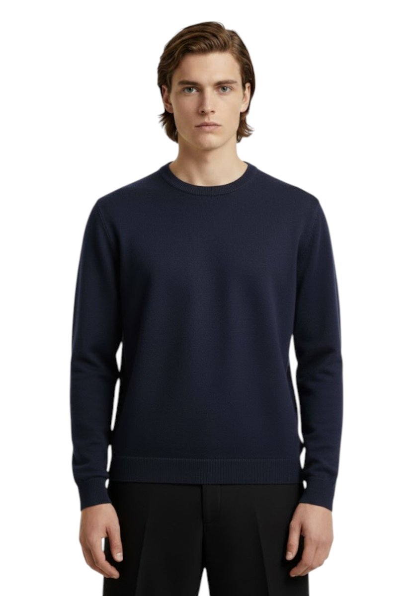 girocollo basico rasato calato - 41 blu - 10Decimi