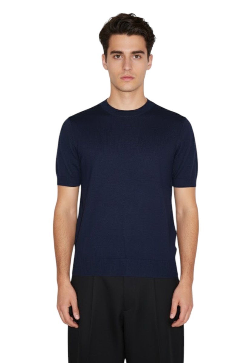 girocollo manica corta - blu notte - 10Decimi