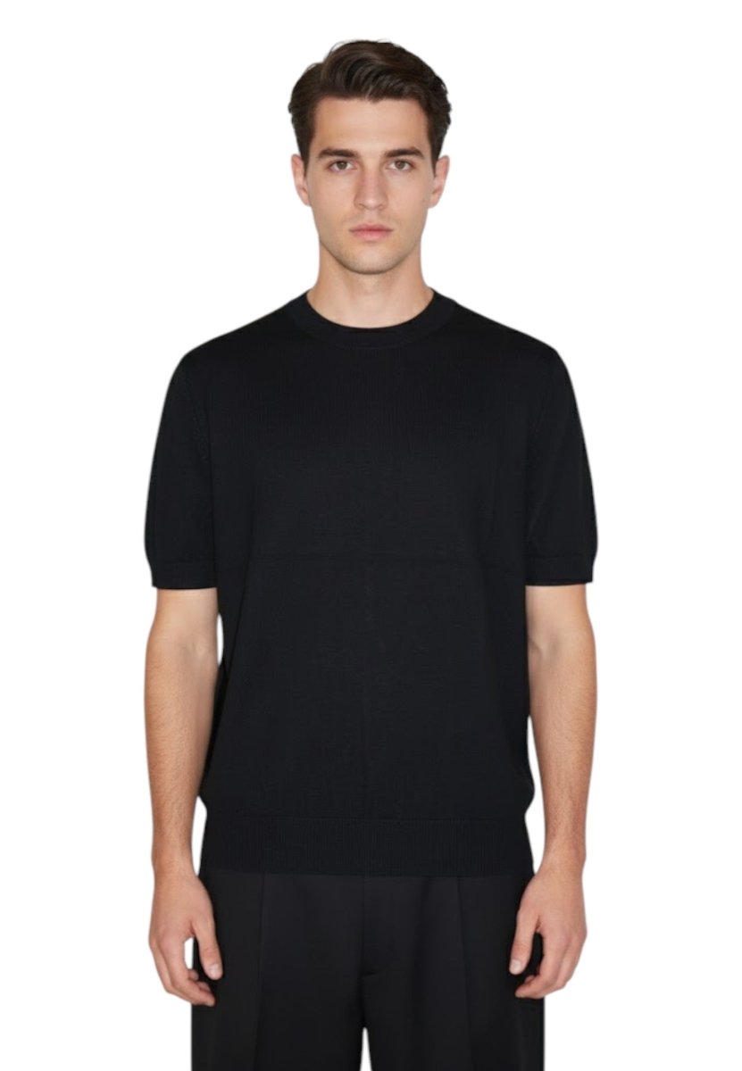 girocollo manica corta - nero - 10Decimi