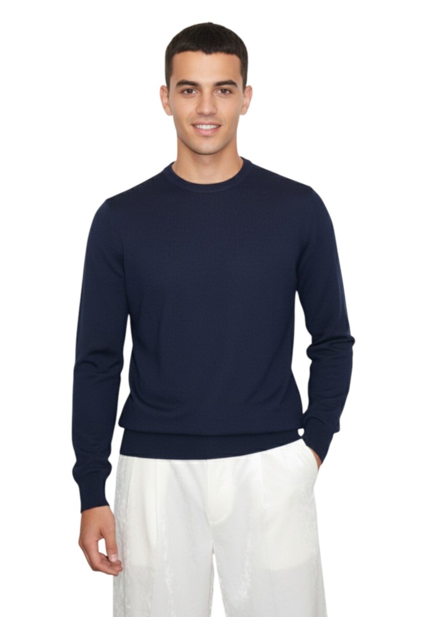 girocollo rasato calato - 38 blu - 10Decimi