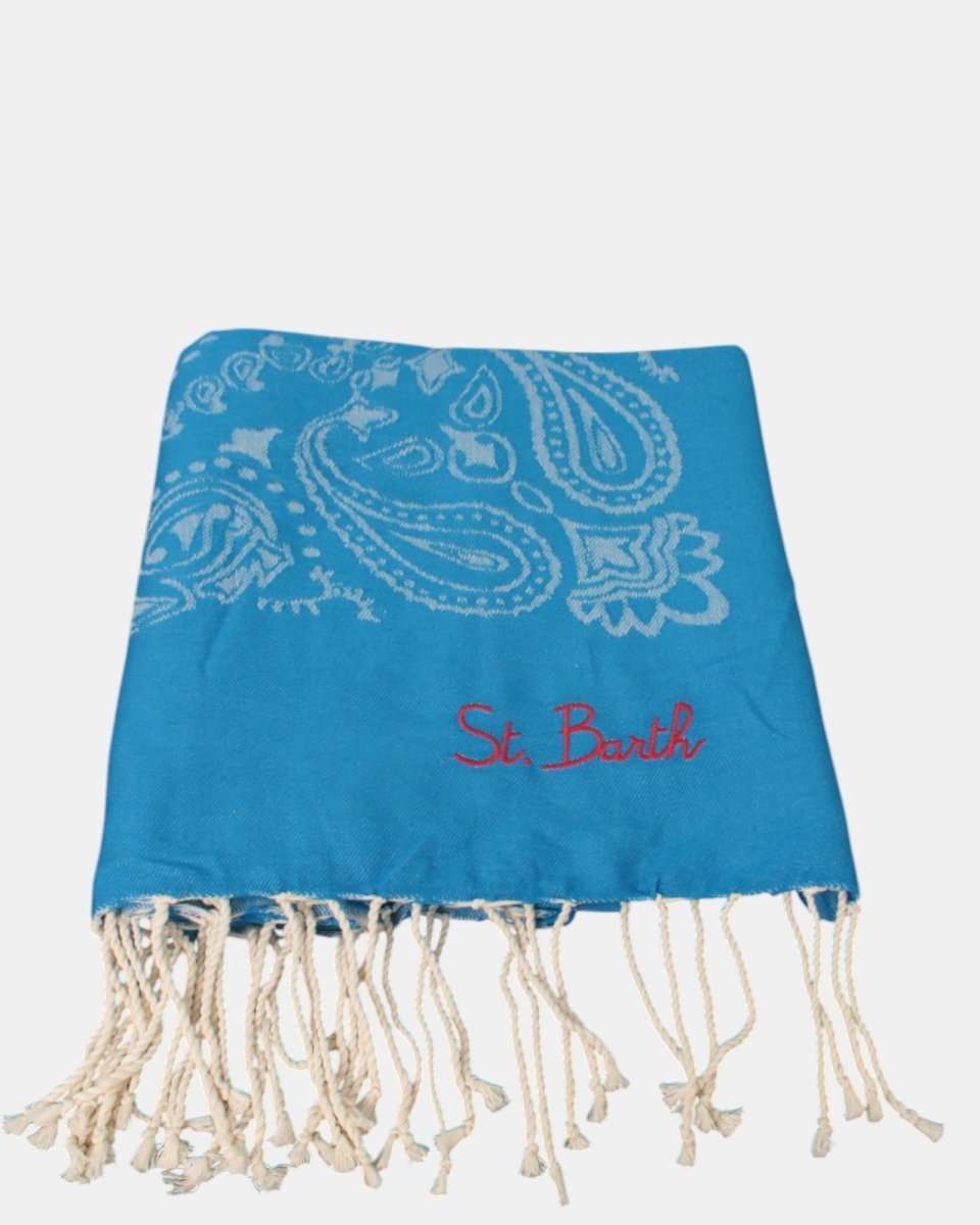 JACQUARD BEACH TOWEL WITH FRINGE - BANDANA 17 - 10Decimi