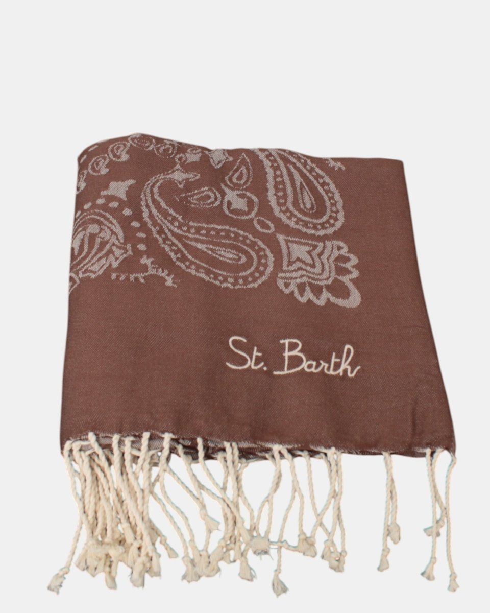 JACQUARD BEACH TOWEL WITH FRINGE - BANDANA 18 - 10Decimi