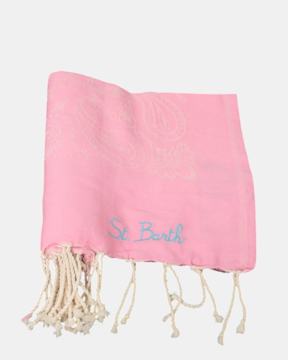 JACQUARD BEACH TOWEL WITH FRINGE - BANDANA 21 - 10Decimi