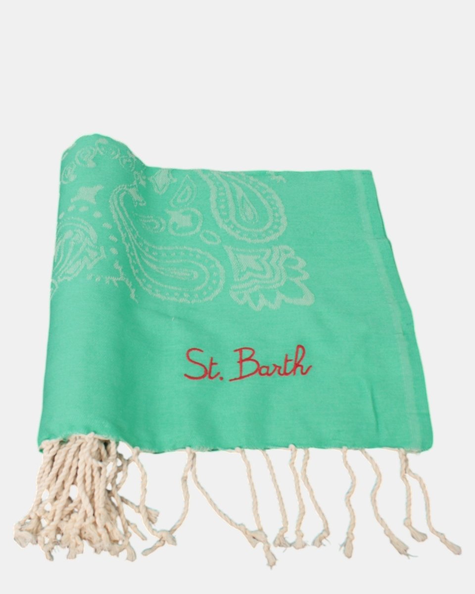 JACQUARD BEACH TOWEL WITH FRINGE - BANDANA 57 - 10Decimi
