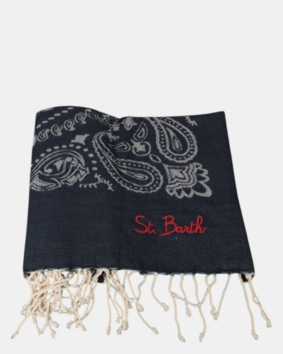 JACQUARD BEACH TOWEL WITH FRINGE - BANDANA 61 - 10Decimi