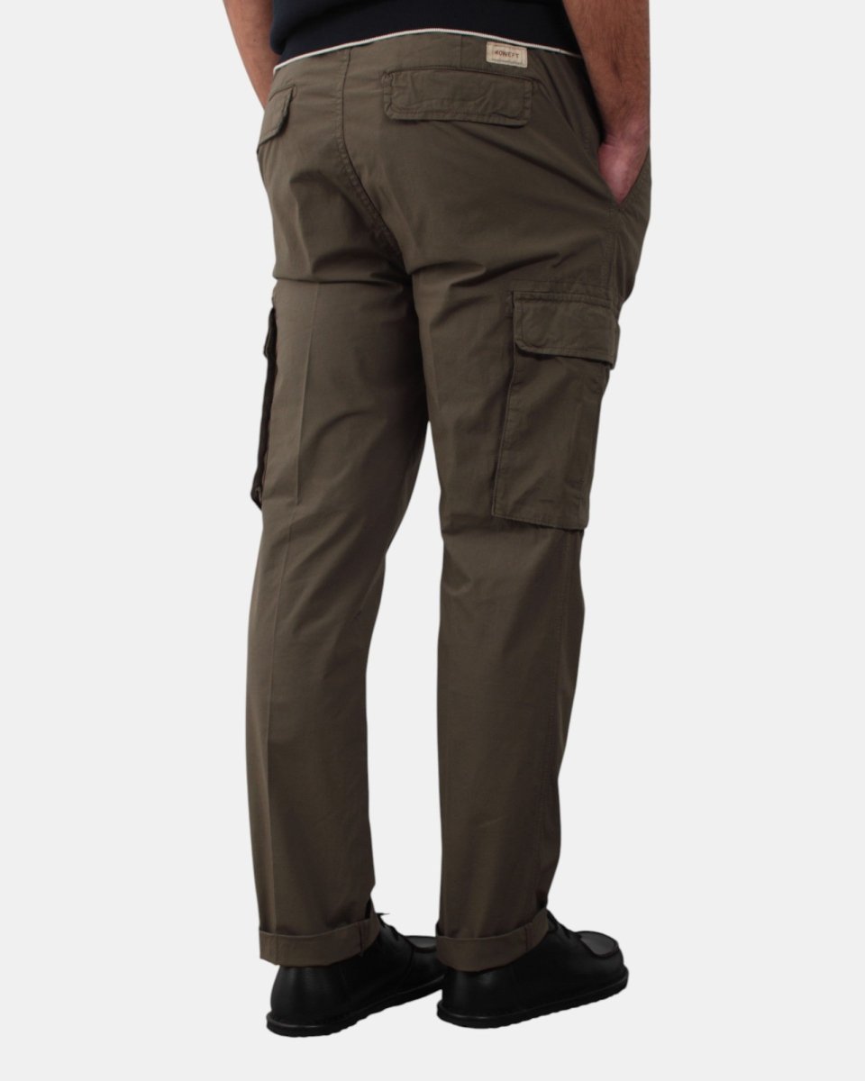 PANTALONE CARGO 40 WEFT CON COULISSE - W893 VERDE MILITARE - 10Decimi