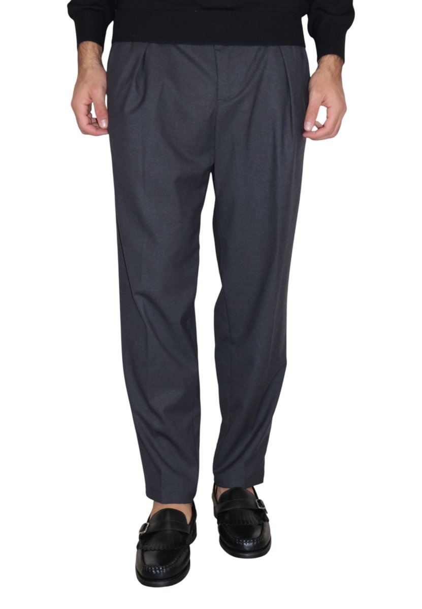 pantalone in flanella tecnica - 34 grigio medio - 10Decimi