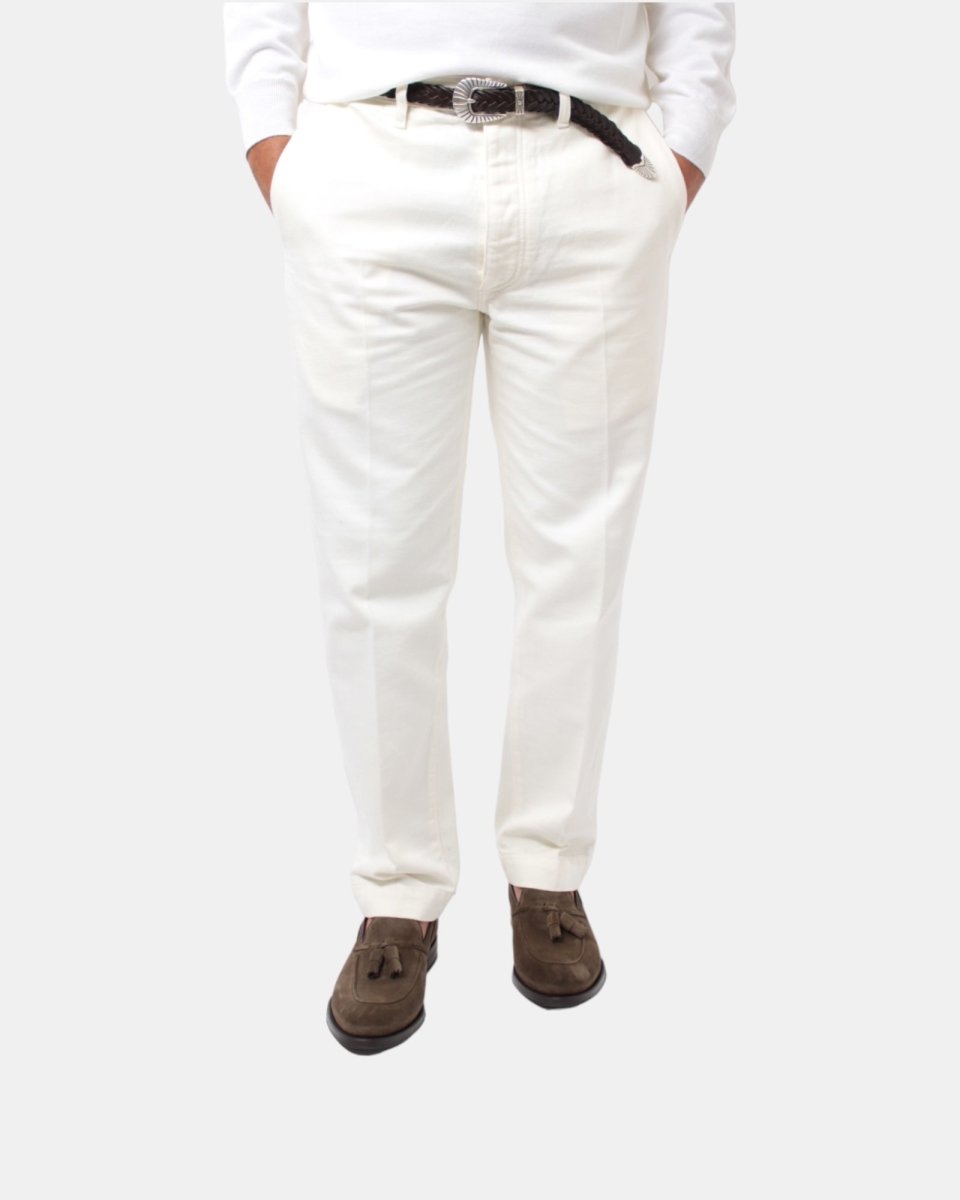 PANTALONE NINE IN THE MORNING CHINO - BIANCO - 10Decimi