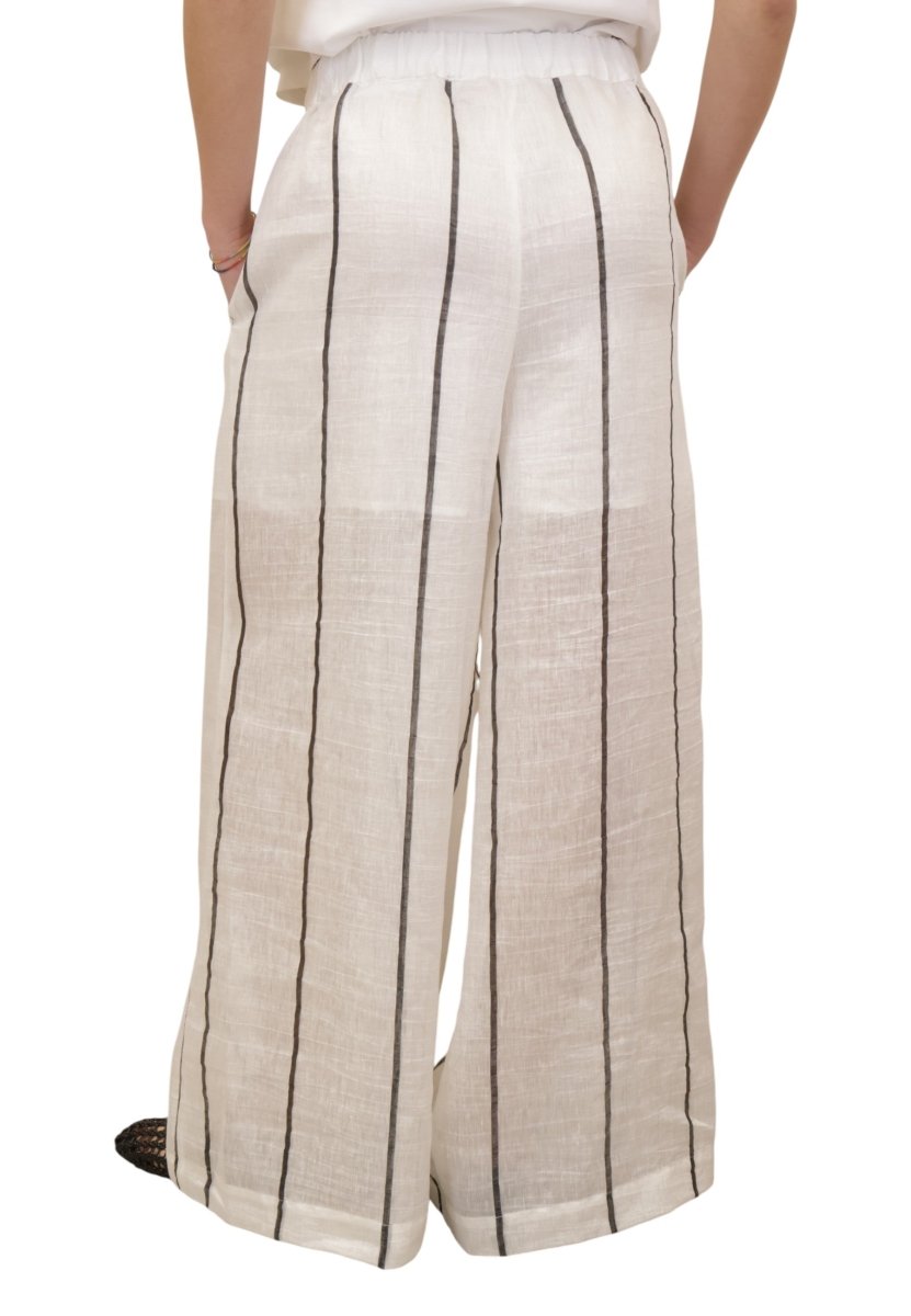 PANTALONE - R1810 SNOW WHITE/NERO - 10Decimi