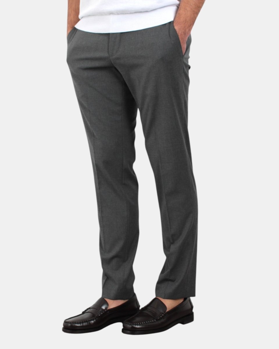 PANTALONE TASCA A FILO MICHELE CARBONE MOD. BRAD CAPRI - 579 GRIGIO MEDIO - 10Decimi