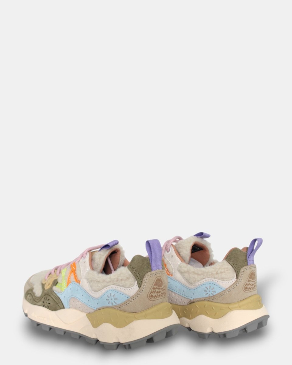 SNEAKERS FLOWER MOUNTAIN MOD. YAMANO 3 - BEIGE/MILITARE/CELESTE - 10Decimi