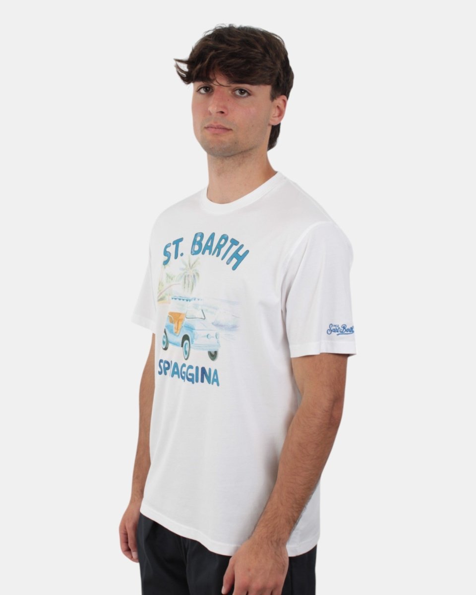 t-shirt classica in cotone - st barth spiaggina 01n - 10Decimi