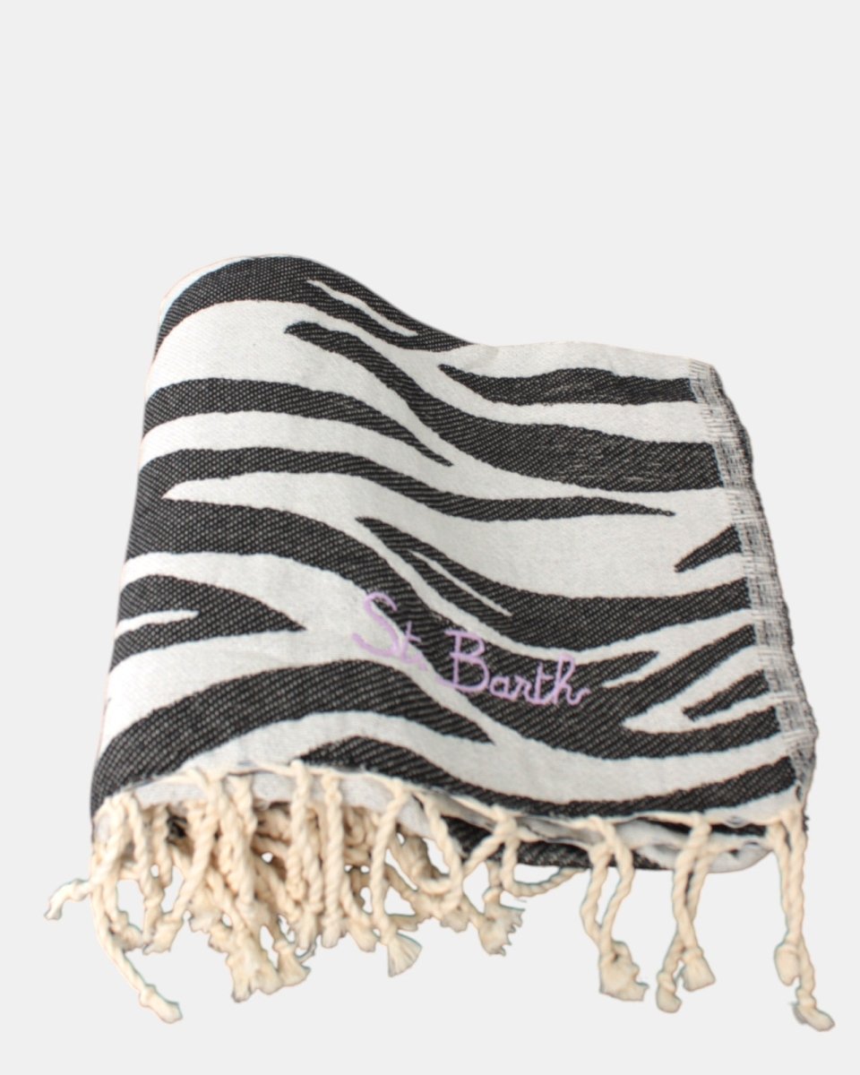 telo mare jacquard con frange - zebra skin 01 emb - 10Decimi