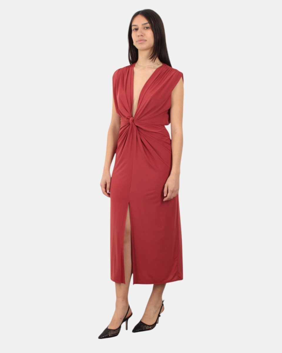 vestito mc2 saint barth midi sarong - 47 brick red - 10Decimi