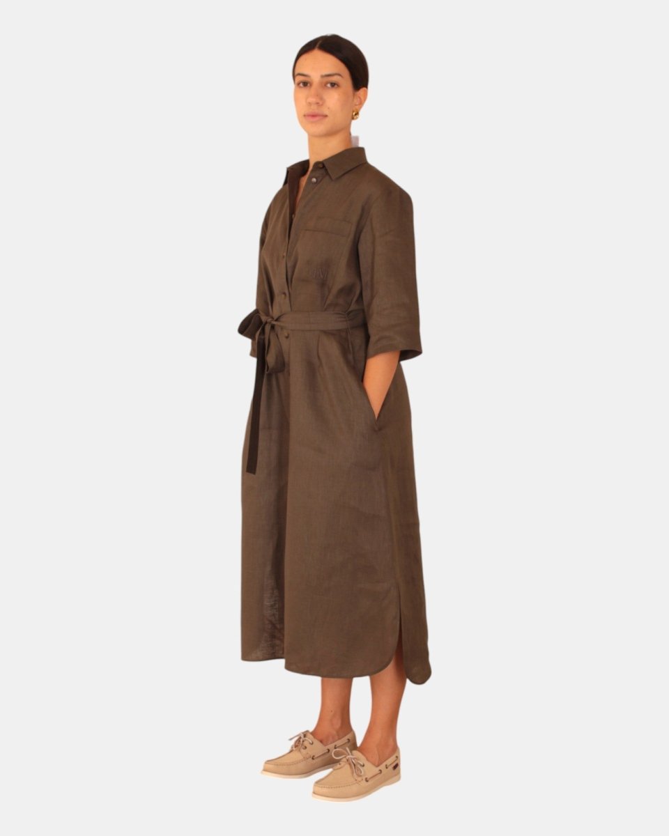 VESTITO MM MAX MARA LEISURE MOD. SALUTE - 009 VERDE SCURO - 10Decimi