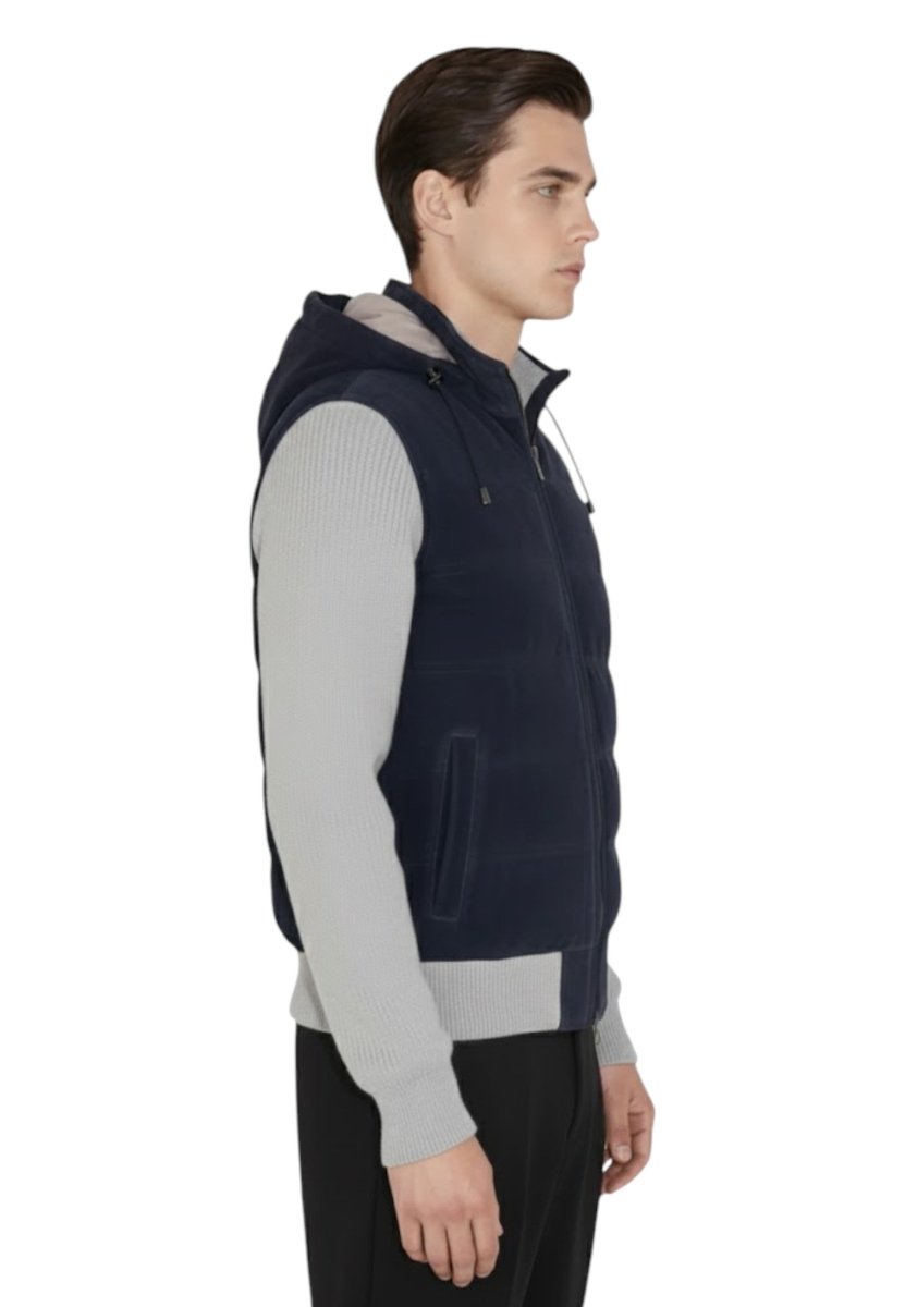 VOLFAGLI - Giacche In Pelle Blu - 10Decimi