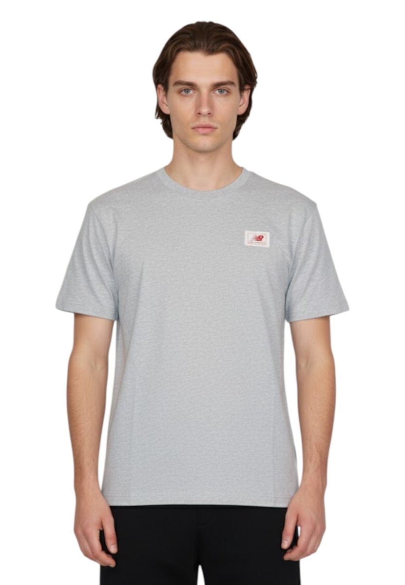 woven label t-shirt - athletic grey - 10Decimi