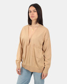 MAGLIE A V Beige Jei-o