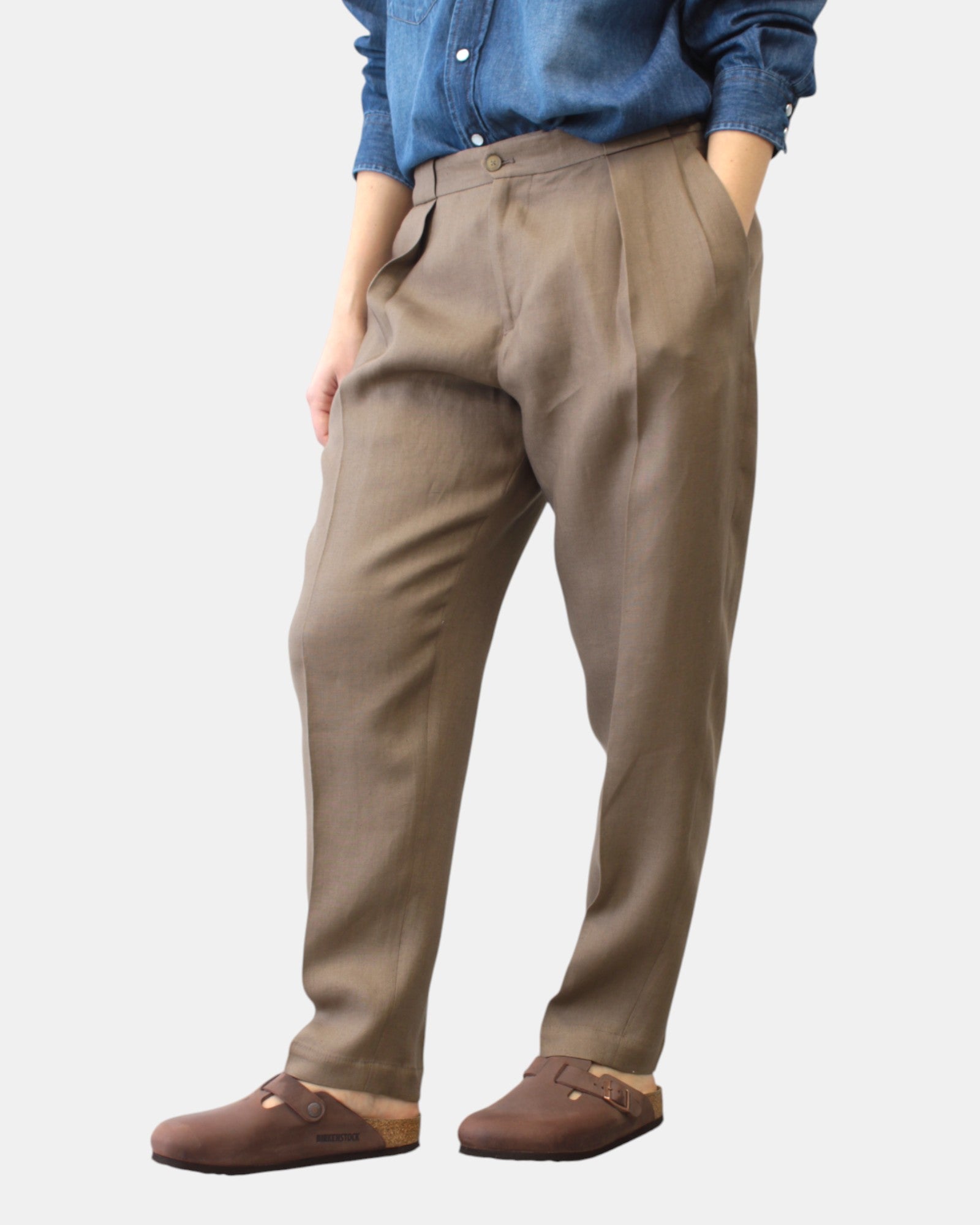 PANTALONI Marrone Briglia