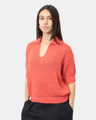 POLO A MANICA CORTA Rosso Roberto Collina