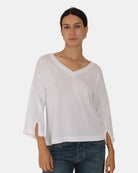 MAGLIE A V Bianco Kangra