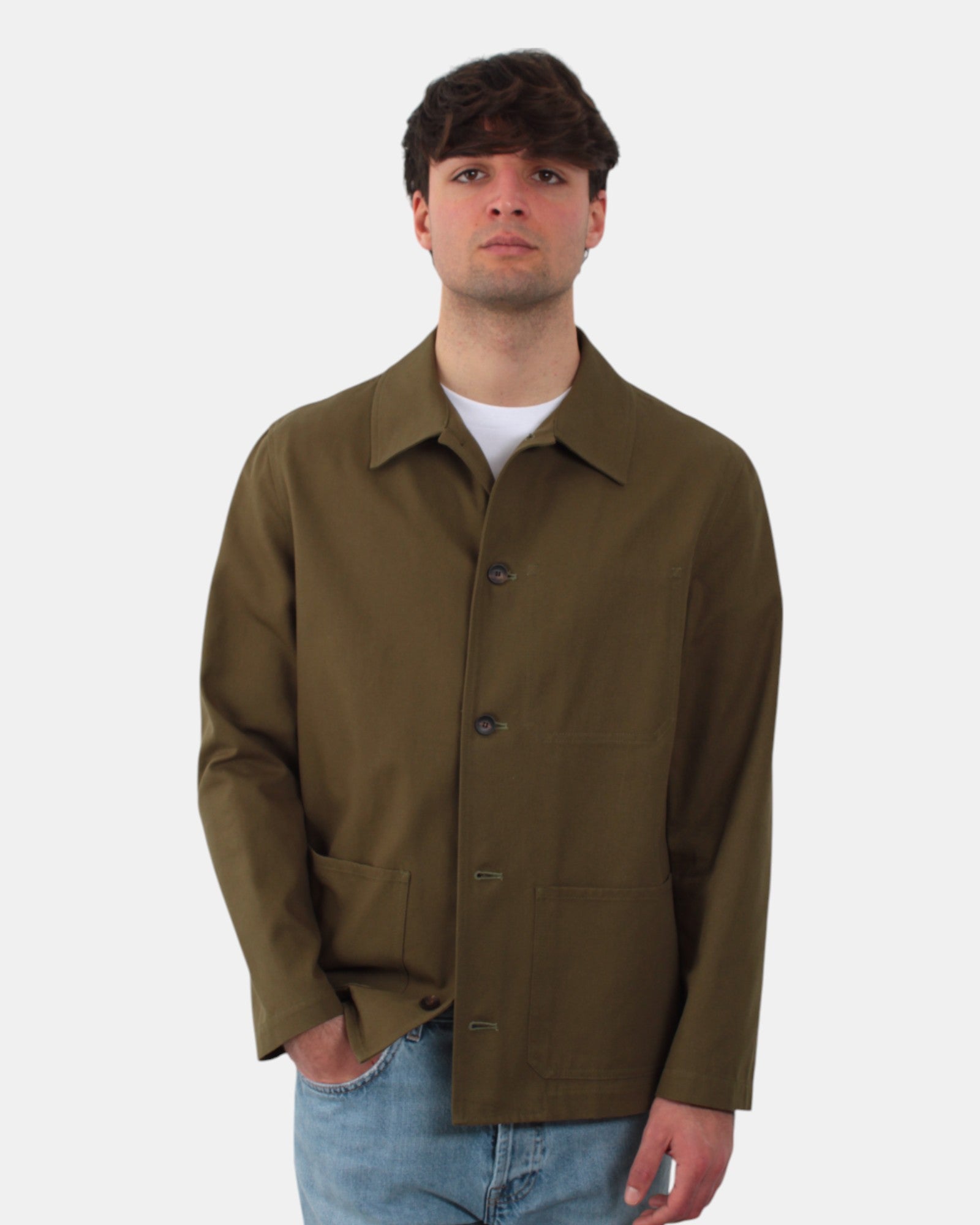 OVER SHIRT Marrone White Sand