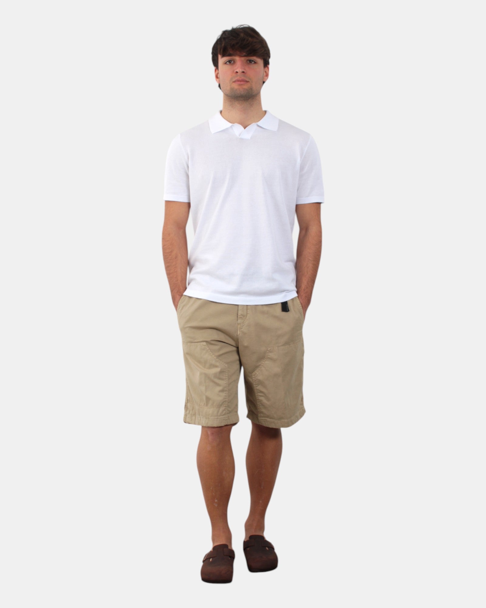 PANTALONI CON COULISSE Beige White Sand