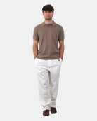 PANTALONI CON COULISSE Bianco White Sand