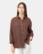 CAMICIE MANICA LUNGA Marrone Academia