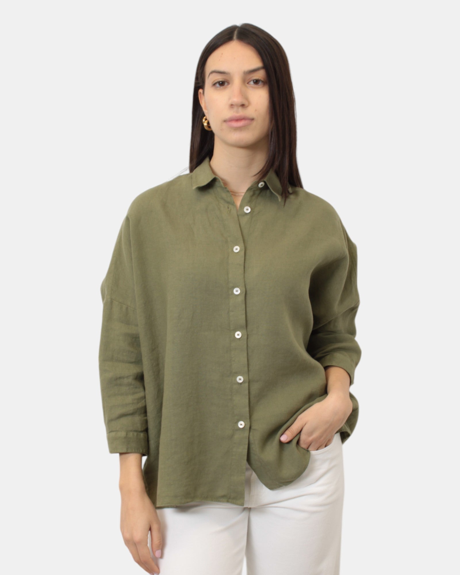 CAMICIE MANICA LUNGA Verde Academia