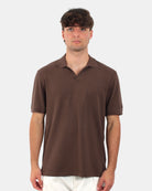 POLO A MANICA CORTA Marrone Mc2 Saint Barth