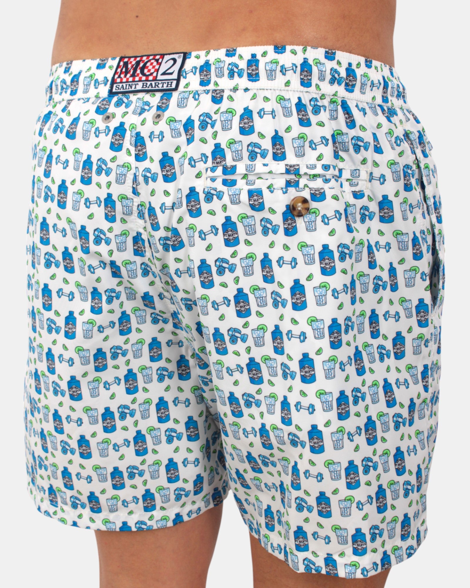 BOXER MARE Bianco Mc2 Saint Barth