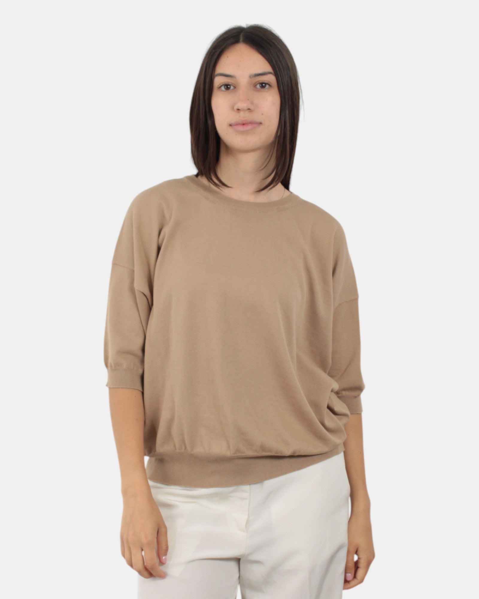 GIROCOLLO MANICA CORTA Beige Jucca