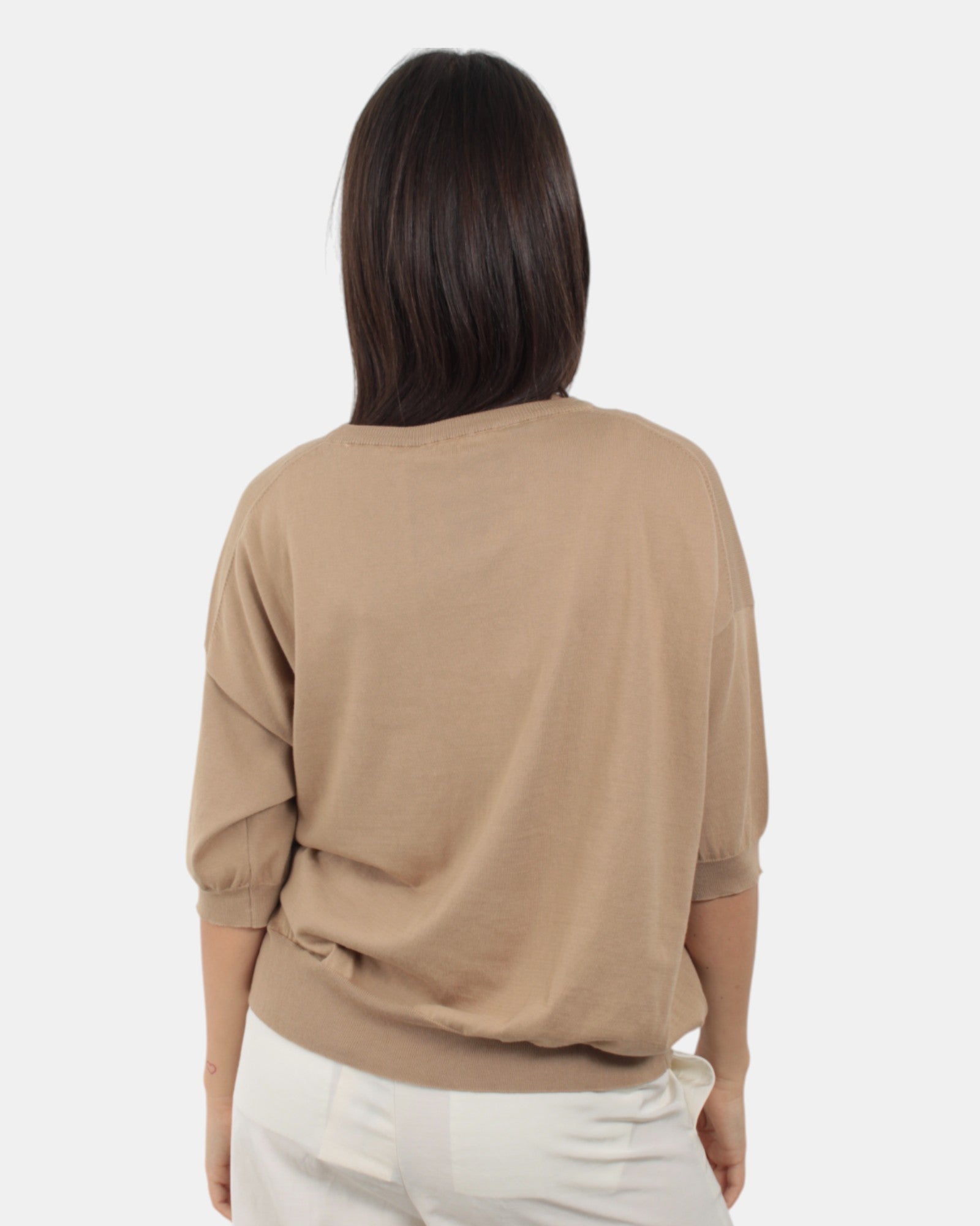 GIROCOLLO MANICA CORTA Beige Jucca