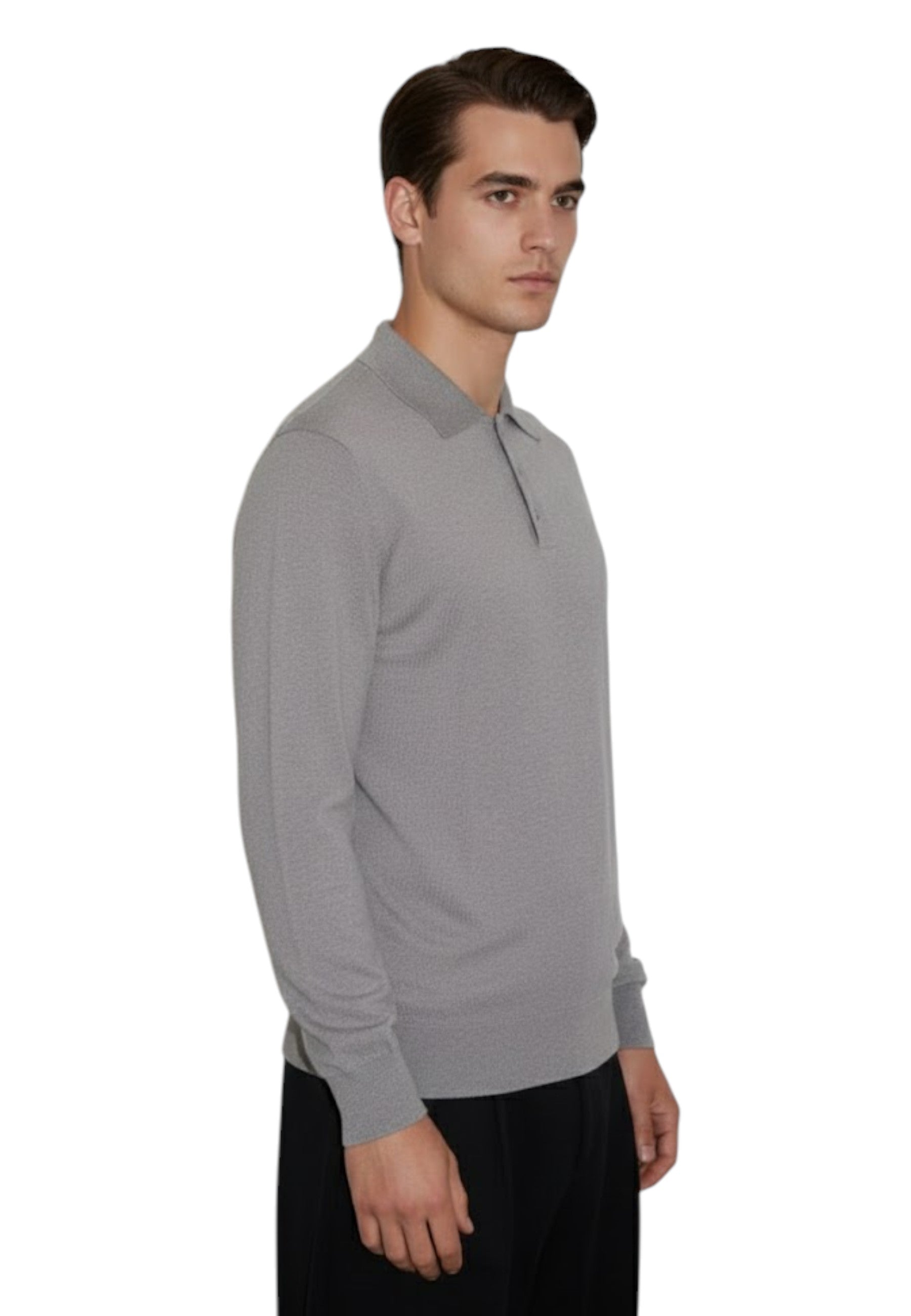 POLO A MANICA LUNGA Grigio Altea