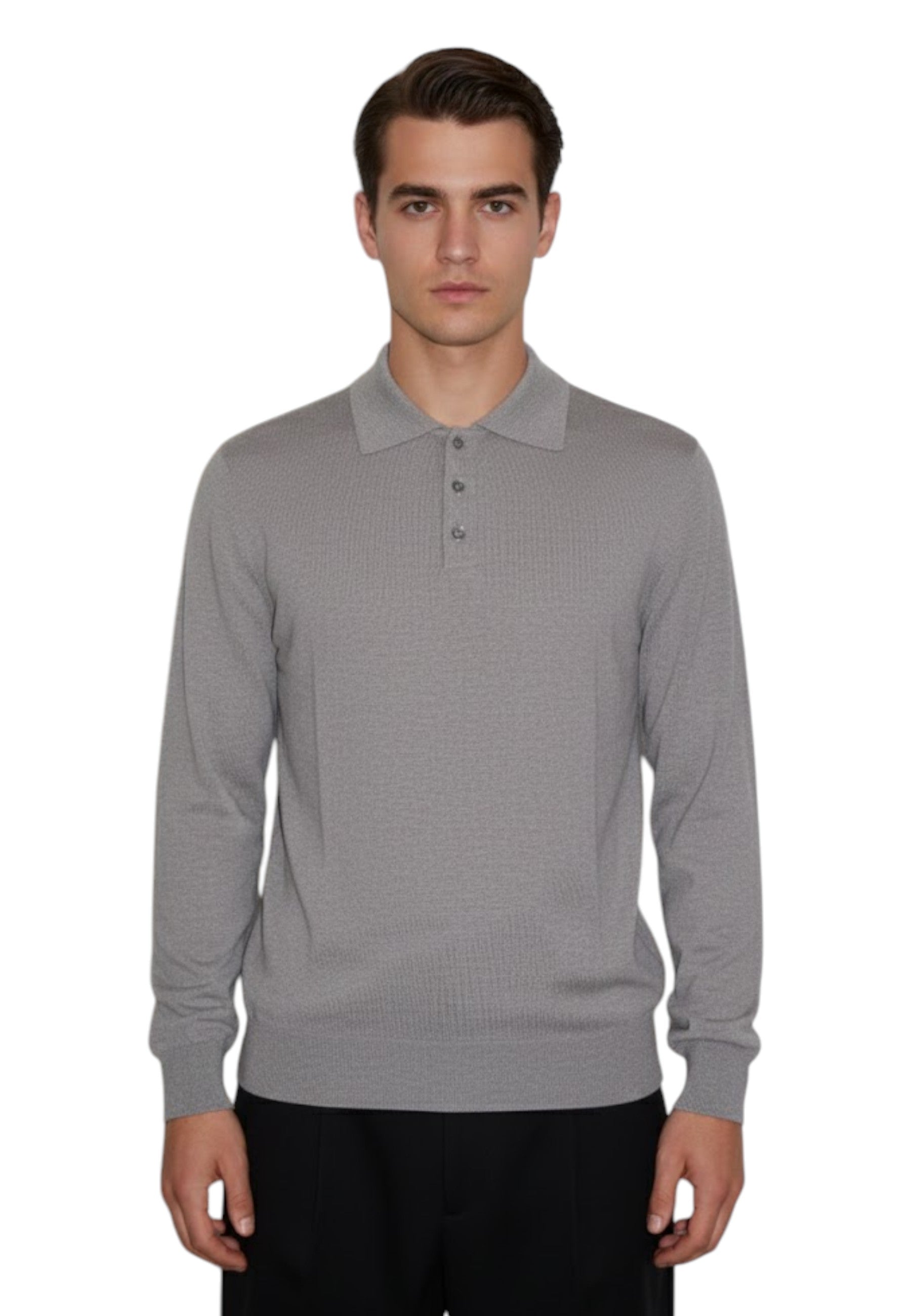 POLO A MANICA LUNGA Grigio Altea