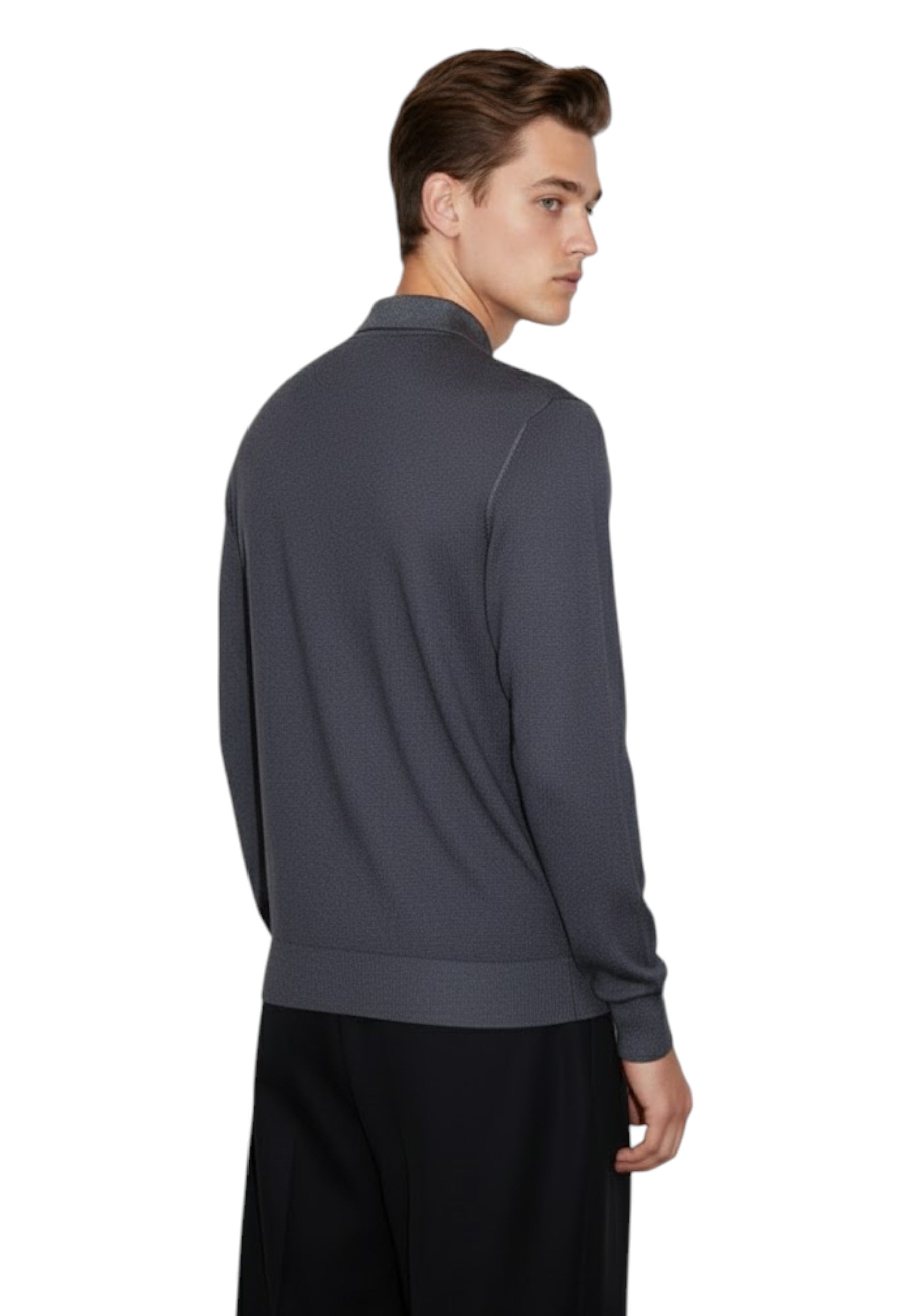 POLO A MANICA LUNGA Nero Altea