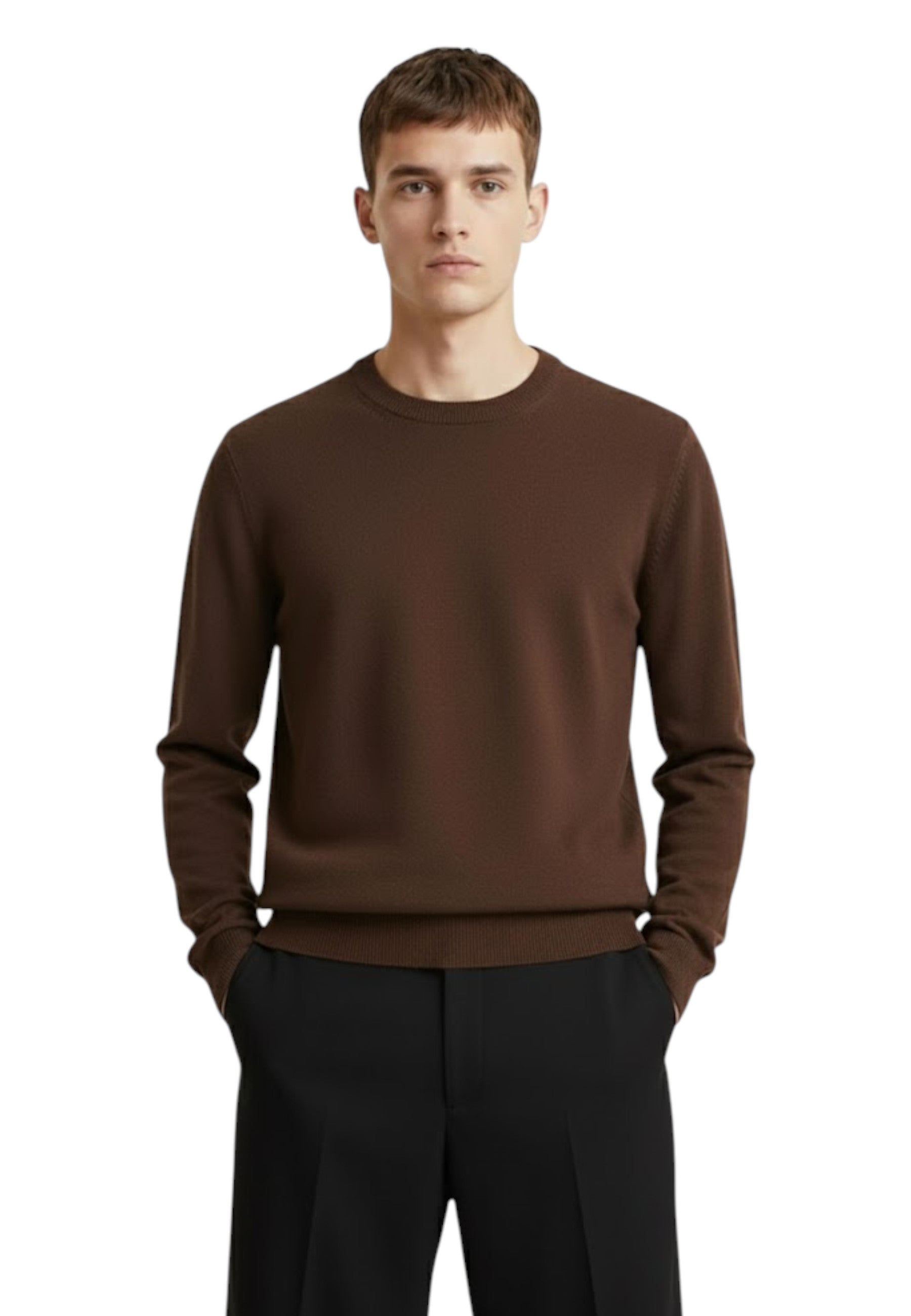 GIROCOLLO MANICA LUNGA Marrone Kangra