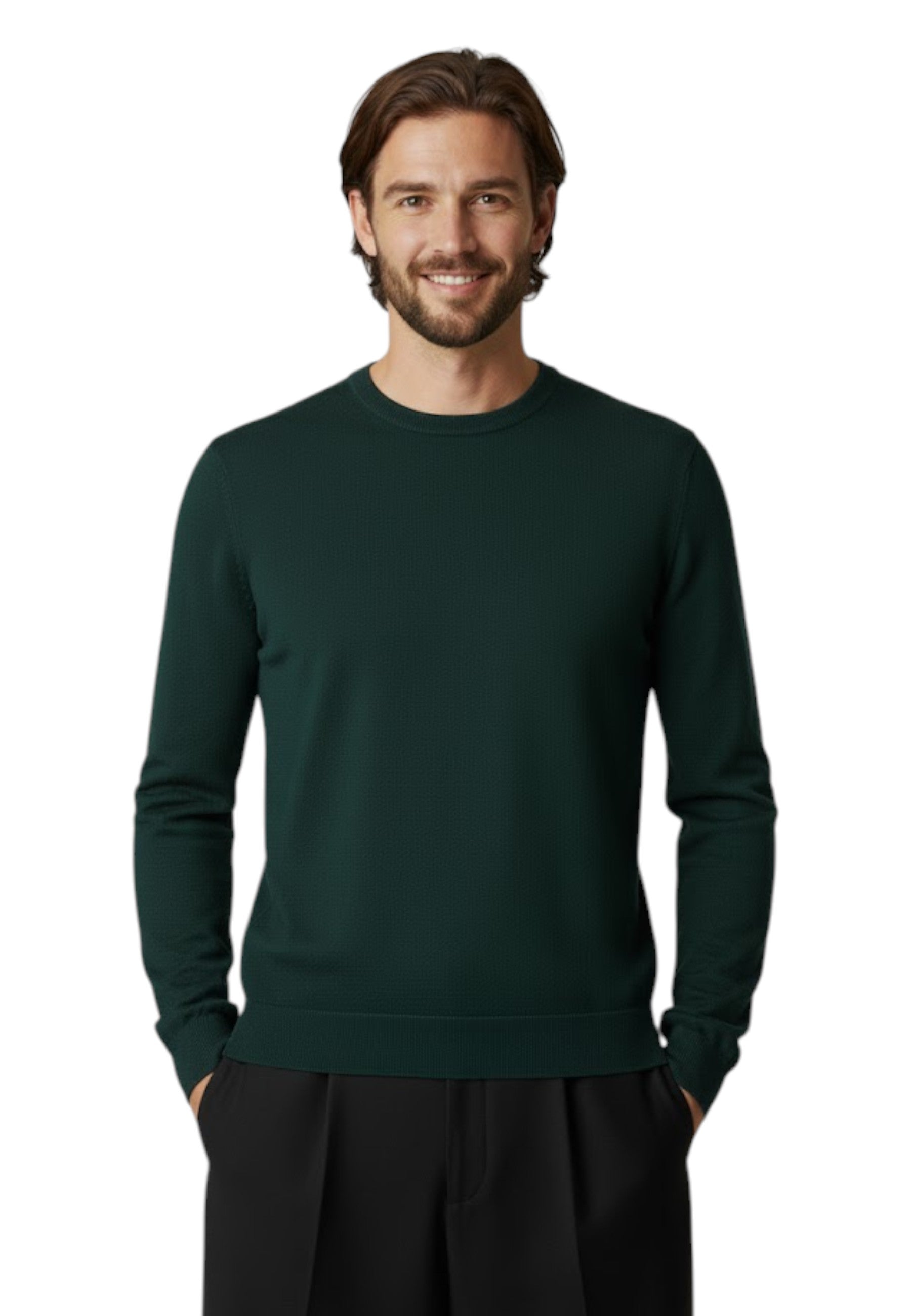 GIROCOLLO MANICA LUNGA Verde Kangra