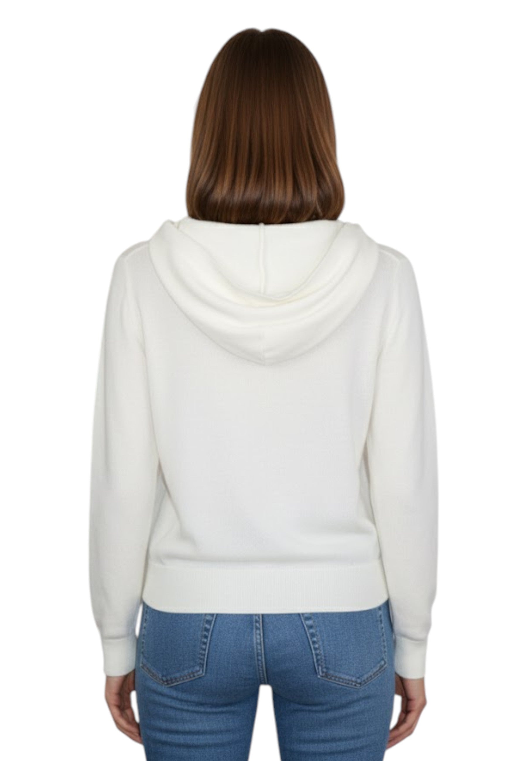 FELPE CON CAPPUCCIO Bianco Kangra