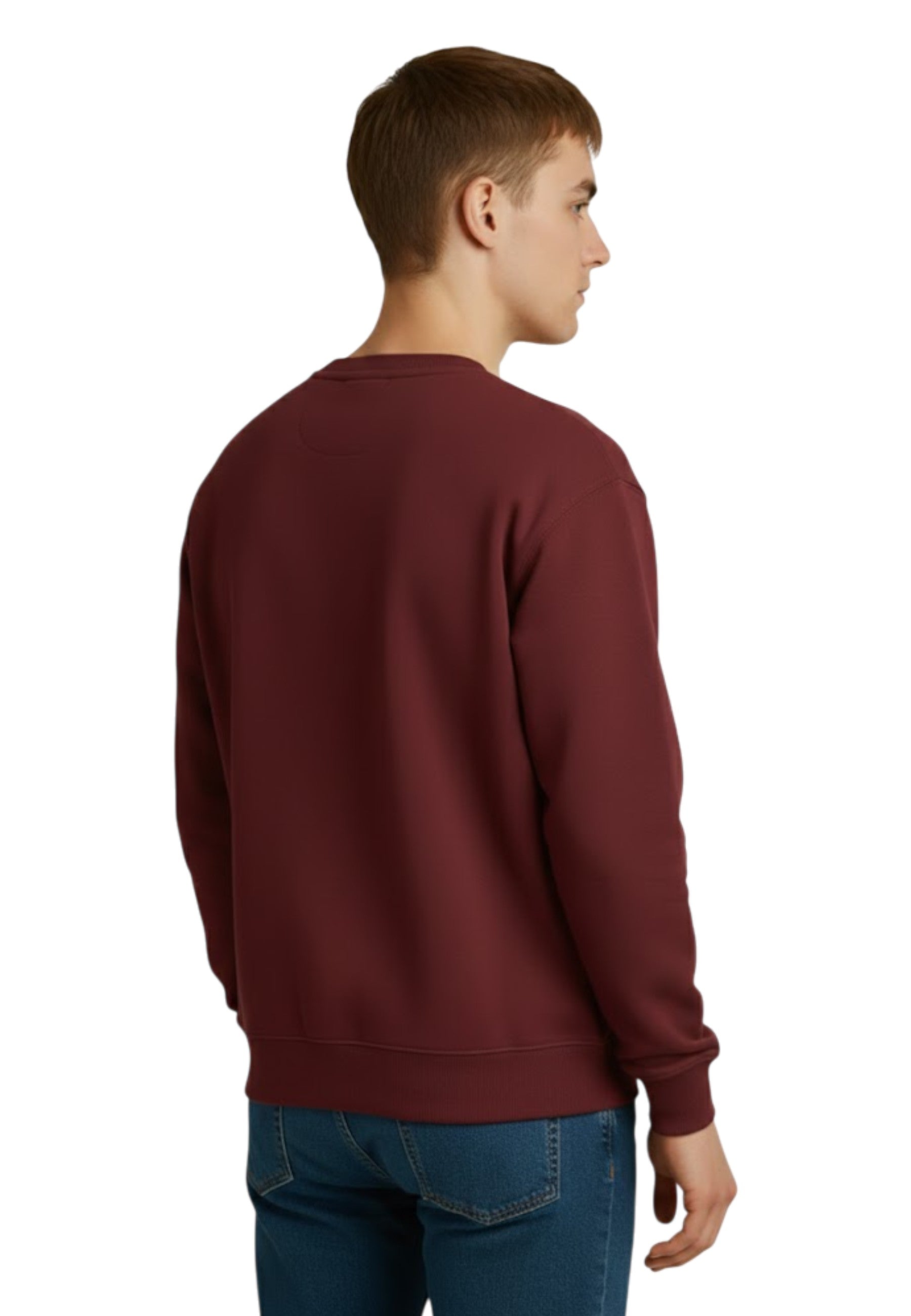 FELPA A GIROCOLLO Rosso Woc