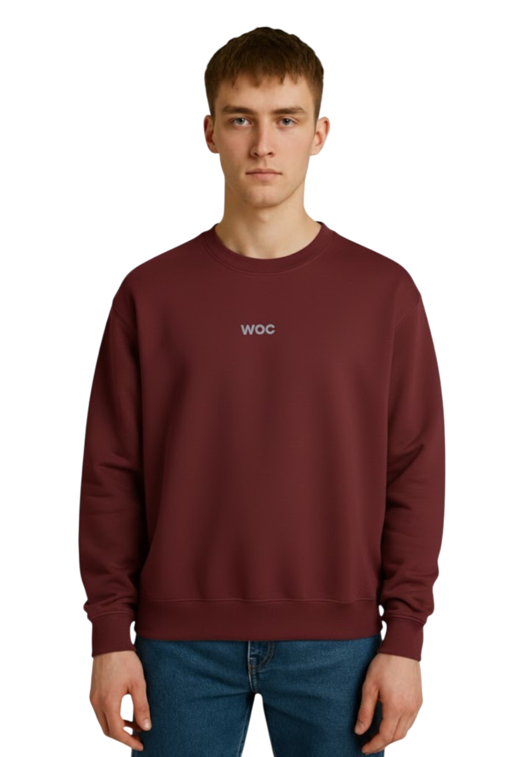 FELPA A GIROCOLLO Rosso Woc