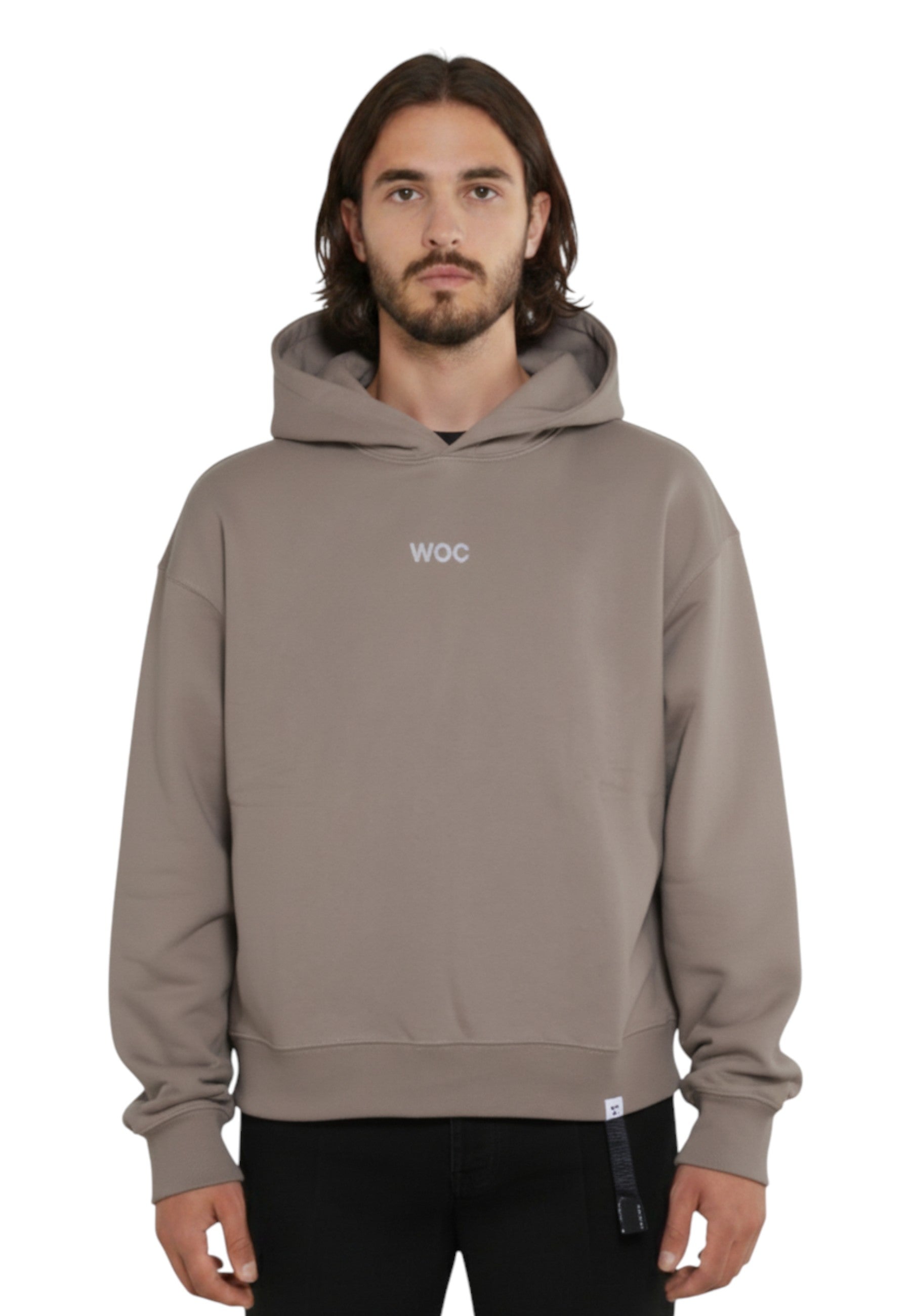 FELPE CON CAPPUCCIO Fango Woc