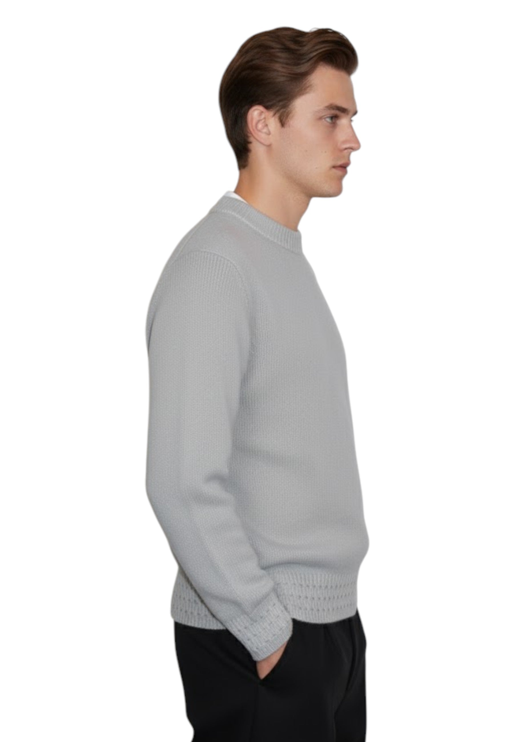GIROCOLLO MANICA LUNGA Grigio Daniele Fiesoli