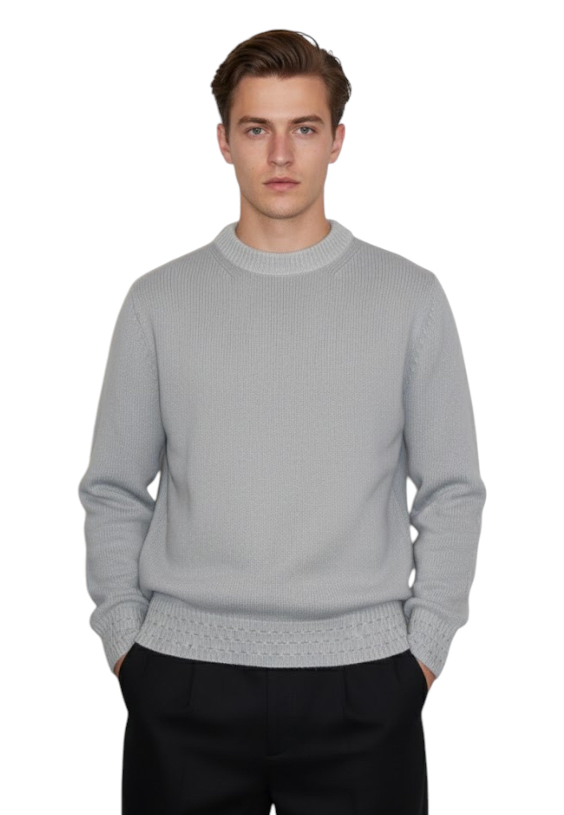 GIROCOLLO MANICA LUNGA Grigio Daniele Fiesoli